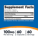 Nutricost CoQ10 bote de cápsulas vegetarianas, conveniente dosis diaria