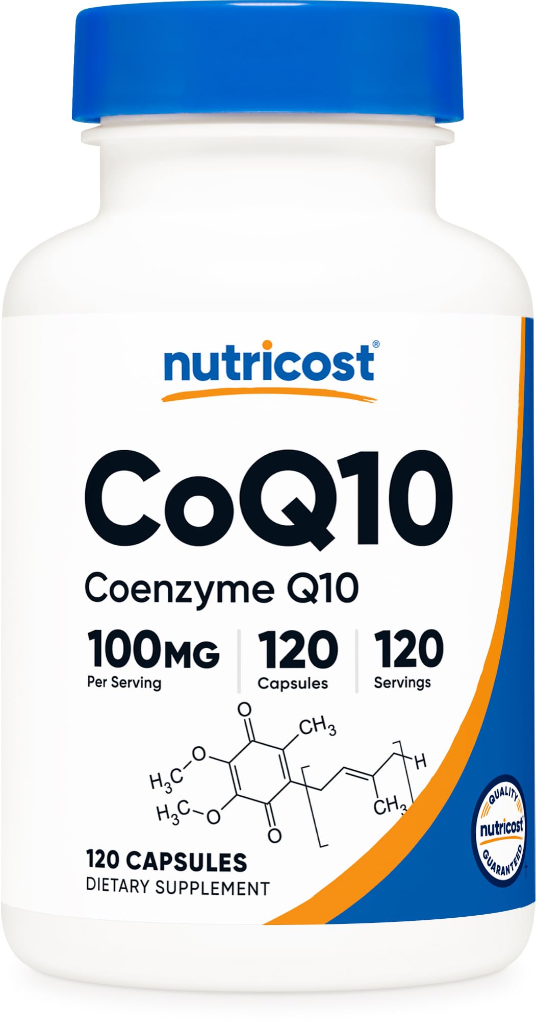 Nutricost CoQ10 botella con cápsulas para uso diario