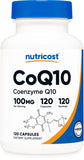 Nutricost CoQ10 botella con cápsulas para uso diario