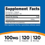 Nutricost CoQ10 cápsulas, dosis diaria para consumo sostenible
