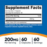 Nutricost CoQ10 envase 60 cápsulas para conveniencia diaria y consumo sencillo