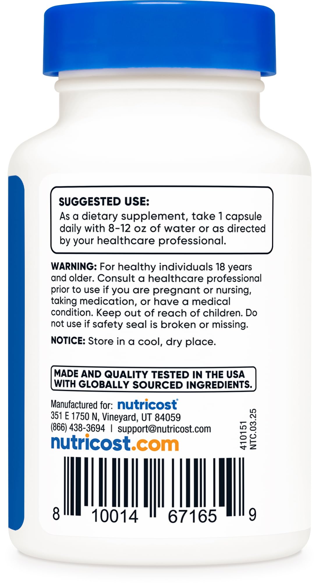 Nutricost CoQ10 no transgénico y sin gluten para un estilo de vida saludable