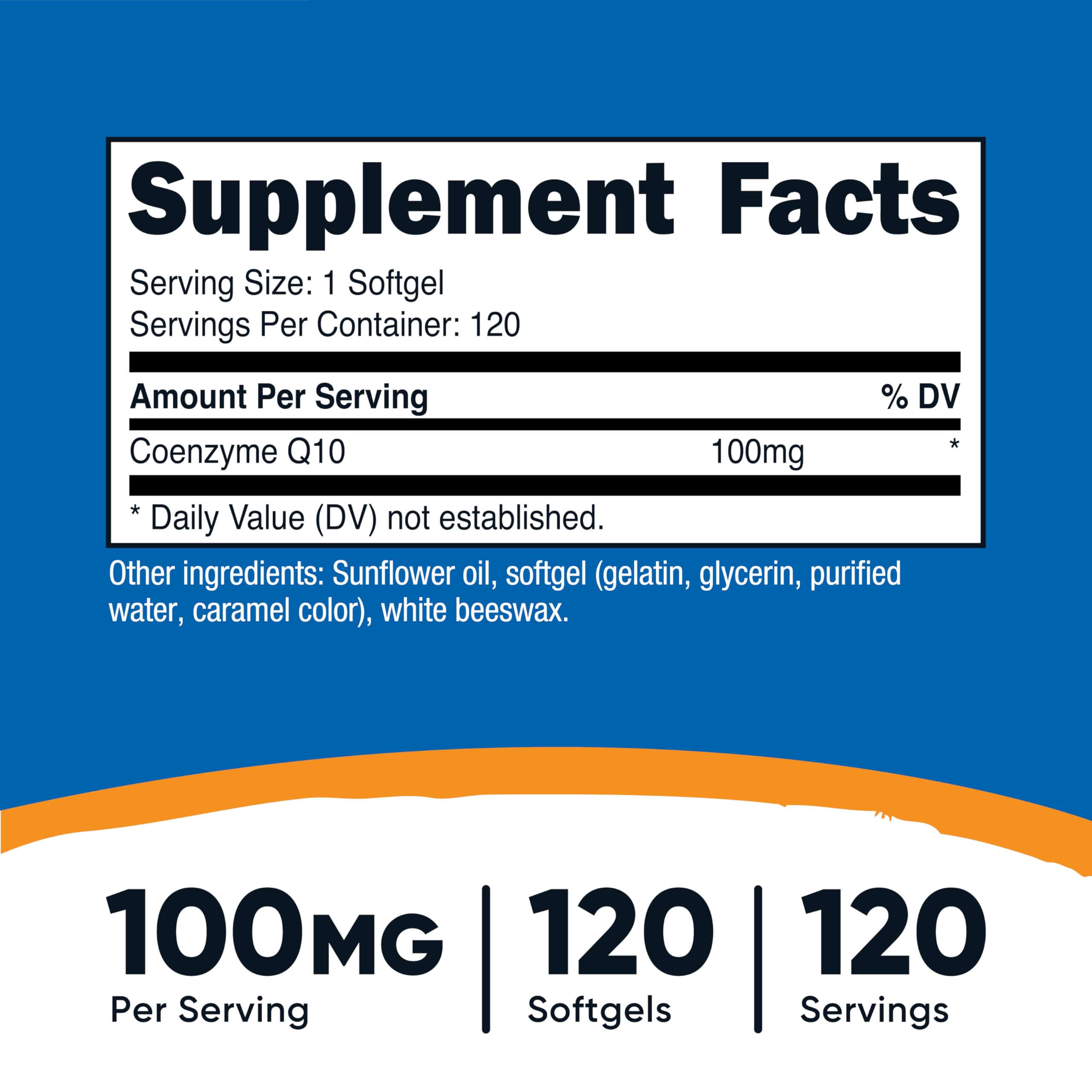 Nutricost CoQ10 Softgels: cápsulas de 100 mg para dosis constantes.