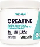 Nutricost Creatina Monohidratada, pote: soporte para entrenamientos sostenidos.