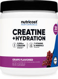Nutricost Creatina Monohidratada sabor uva, bote: respaldo para entrenar con energía