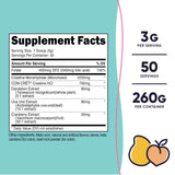 Nutricost creatina monohidrato mezcla durazno-mango para batidos.