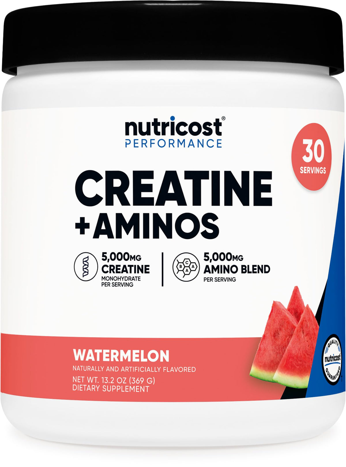 Nutricost Creatine + Aminos sabor Sandía, bebida refrescante para entrenamientos.