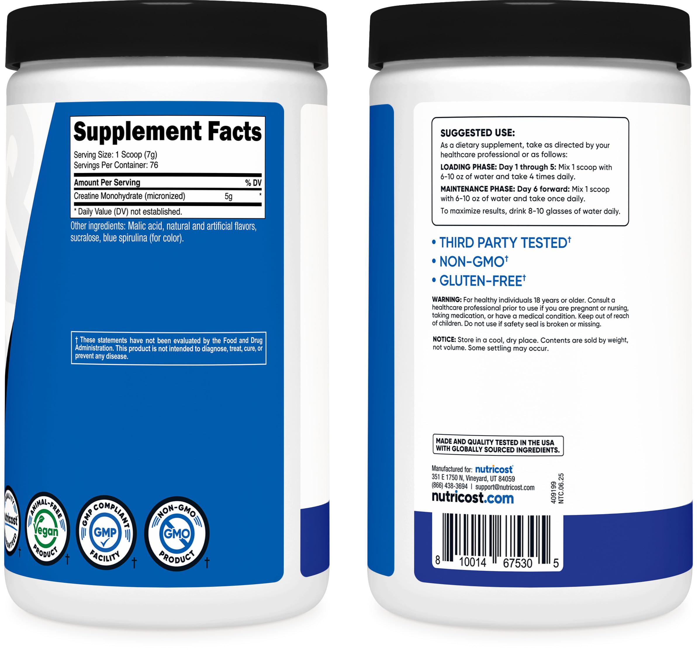 Sello NSF, GMP y FDA en Nutricost para calidad en cada lote