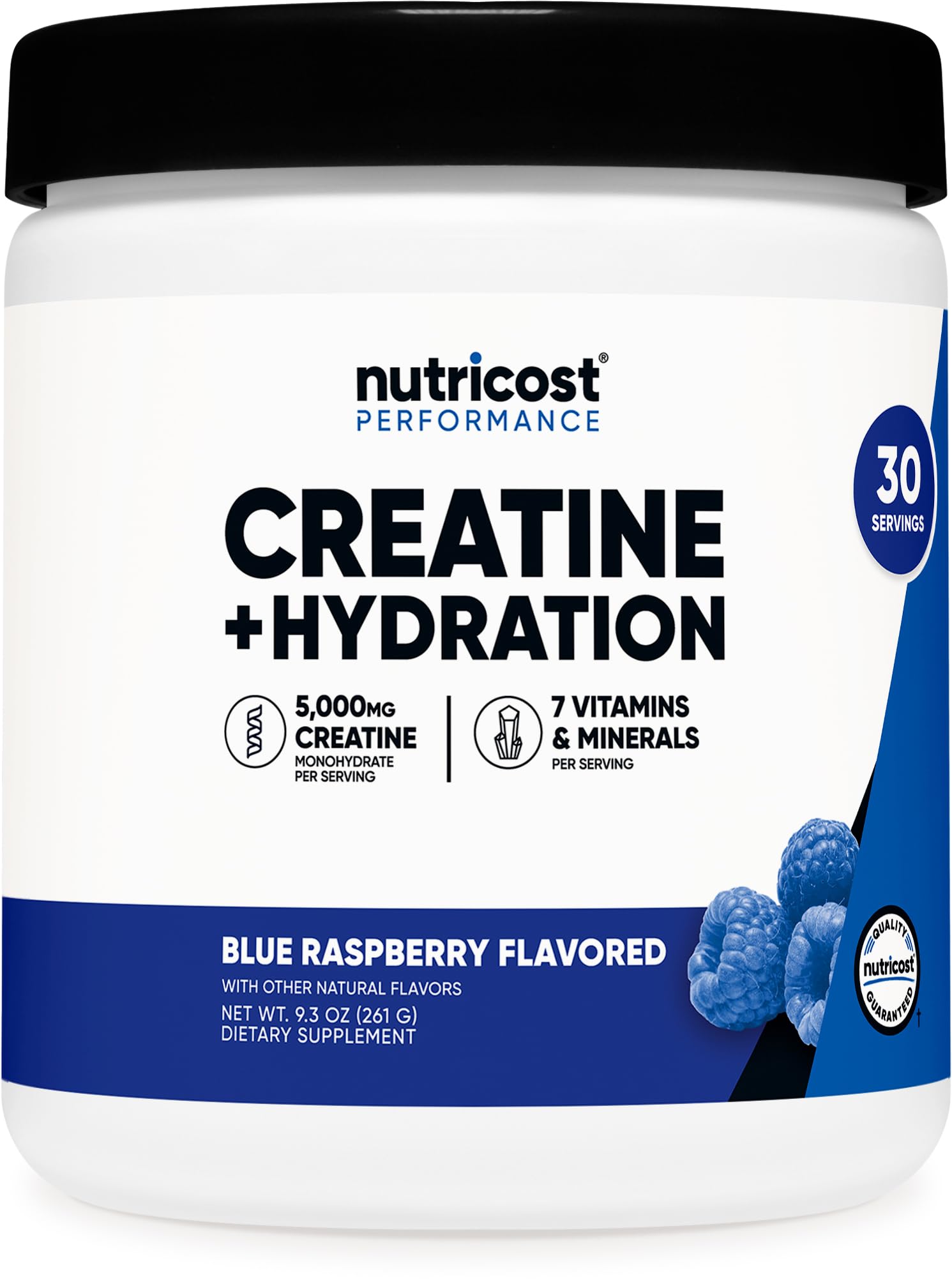 Nutricost Creatine Monohydrate sabor arándano azul, bebida lista para entrenar y recargar energía