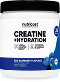 Nutricost Creatine Monohydrate sabor arándano azul, bebida lista para entrenar y recargar energía