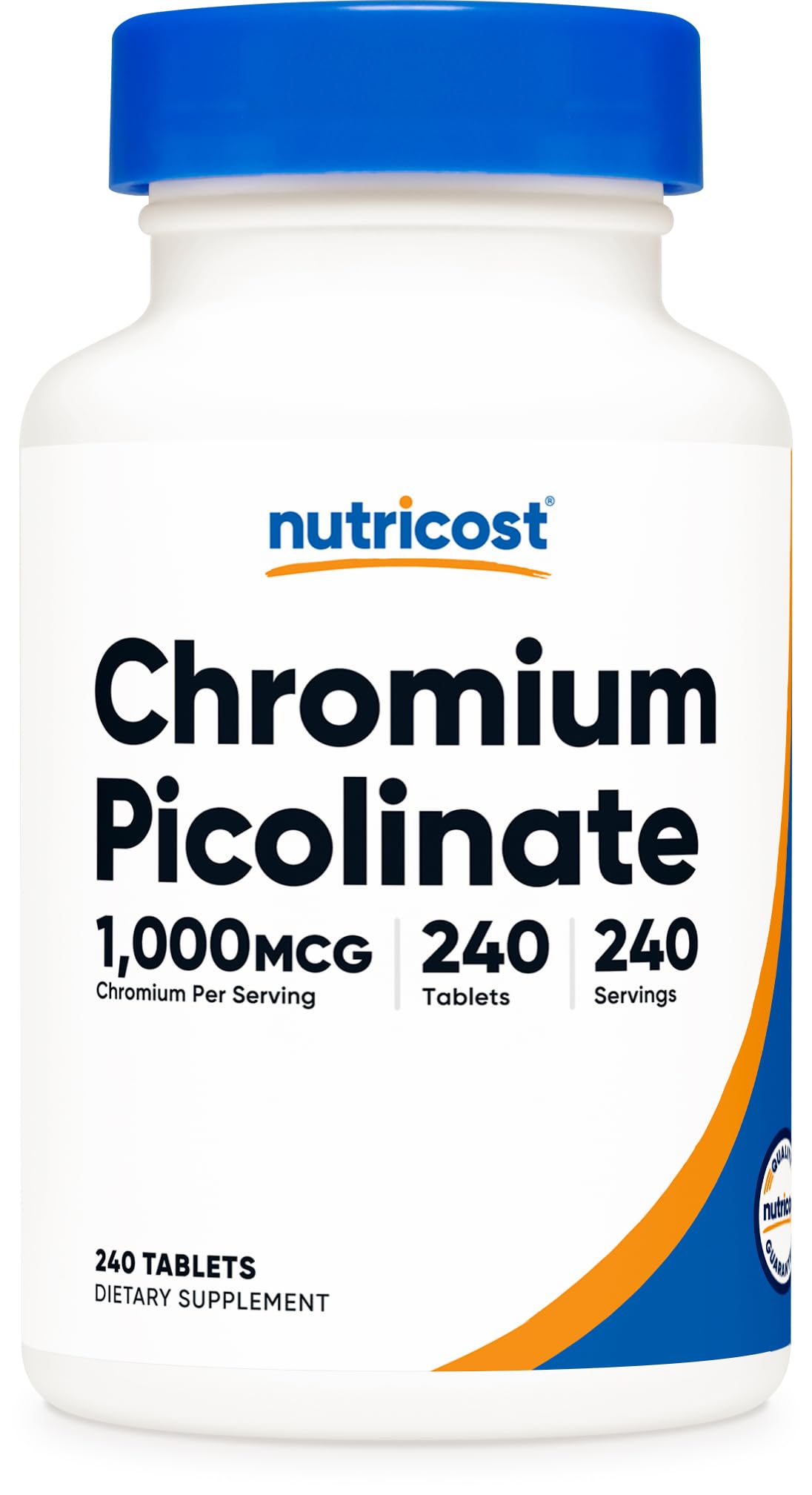 Nutricost Cromio 1000mcg, tableta en botella, apoyo diario para el metabolismo