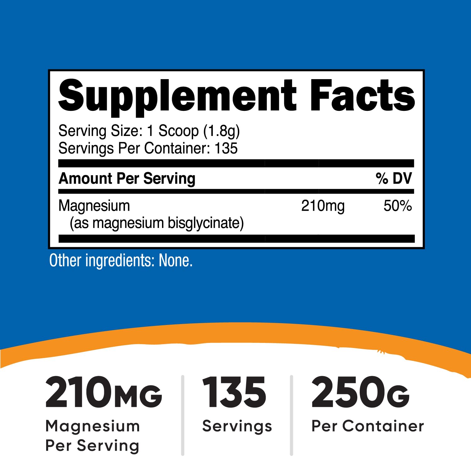 Nutricost cucharilla medidora glicinato magnesio para porciones precisas.