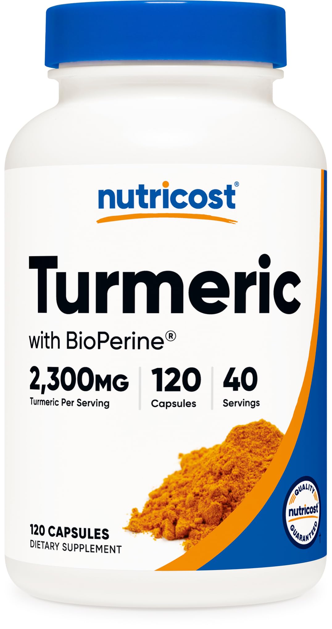 Nutricost Curcuma con BioPerine, cápsulas fáciles de tragar para uso diario