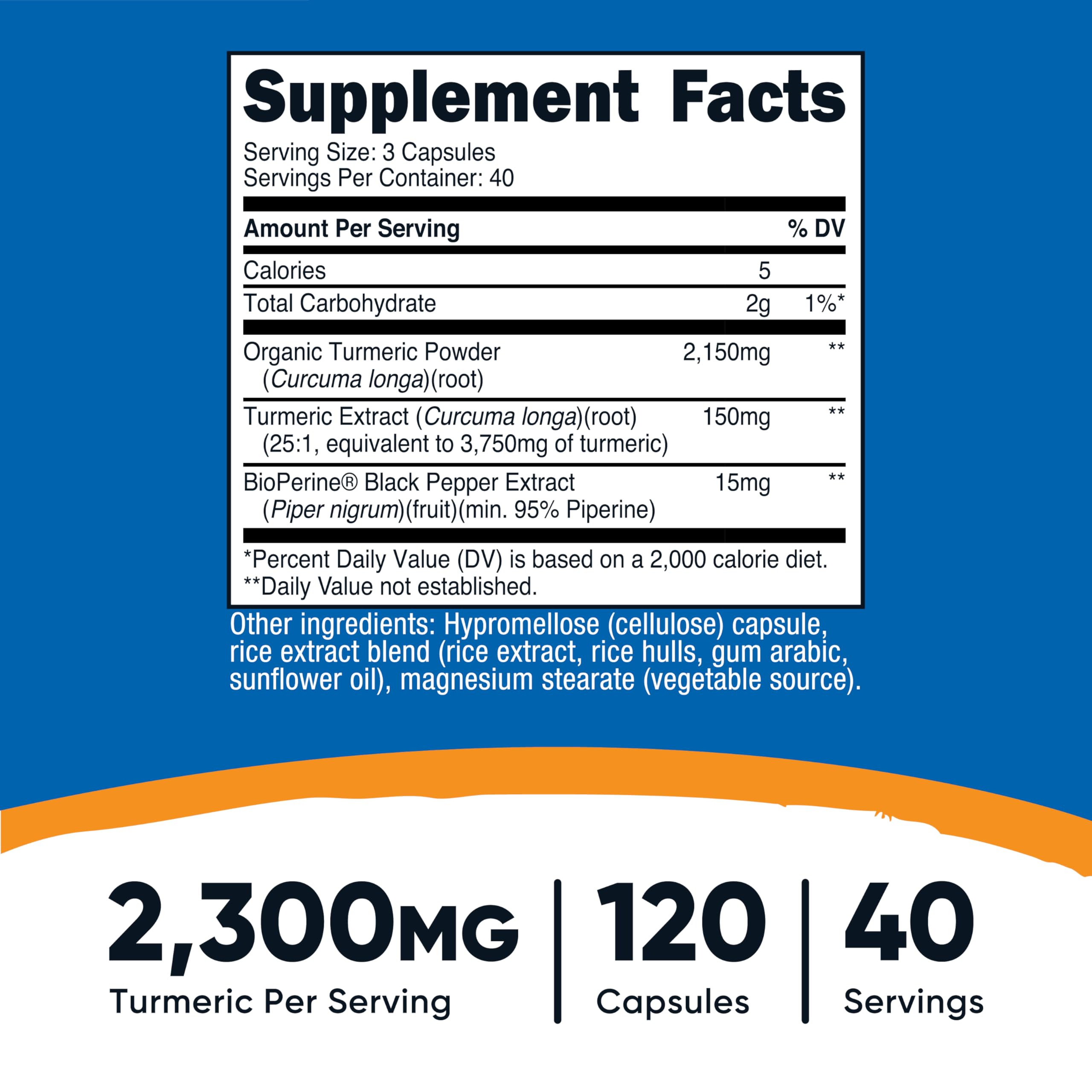 Nutricost Curcuminoides 95% con BioPerine, cápsulas para absorción eficaz