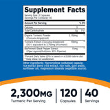 Nutricost Curcuminoides 95% con BioPerine, cápsulas para absorción eficaz
