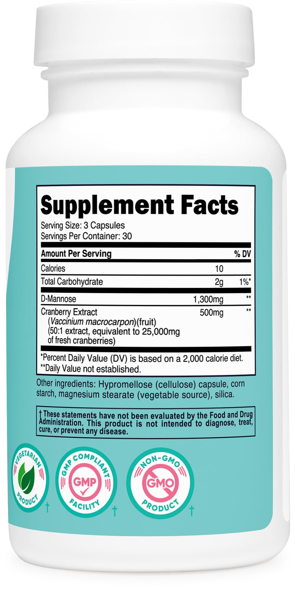 Nutricost D-Mannose para uso diario en la vida cotidiana.
