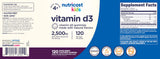 Gomitas Nutricost D3 para apoyar huesos e inmunidad en niños.