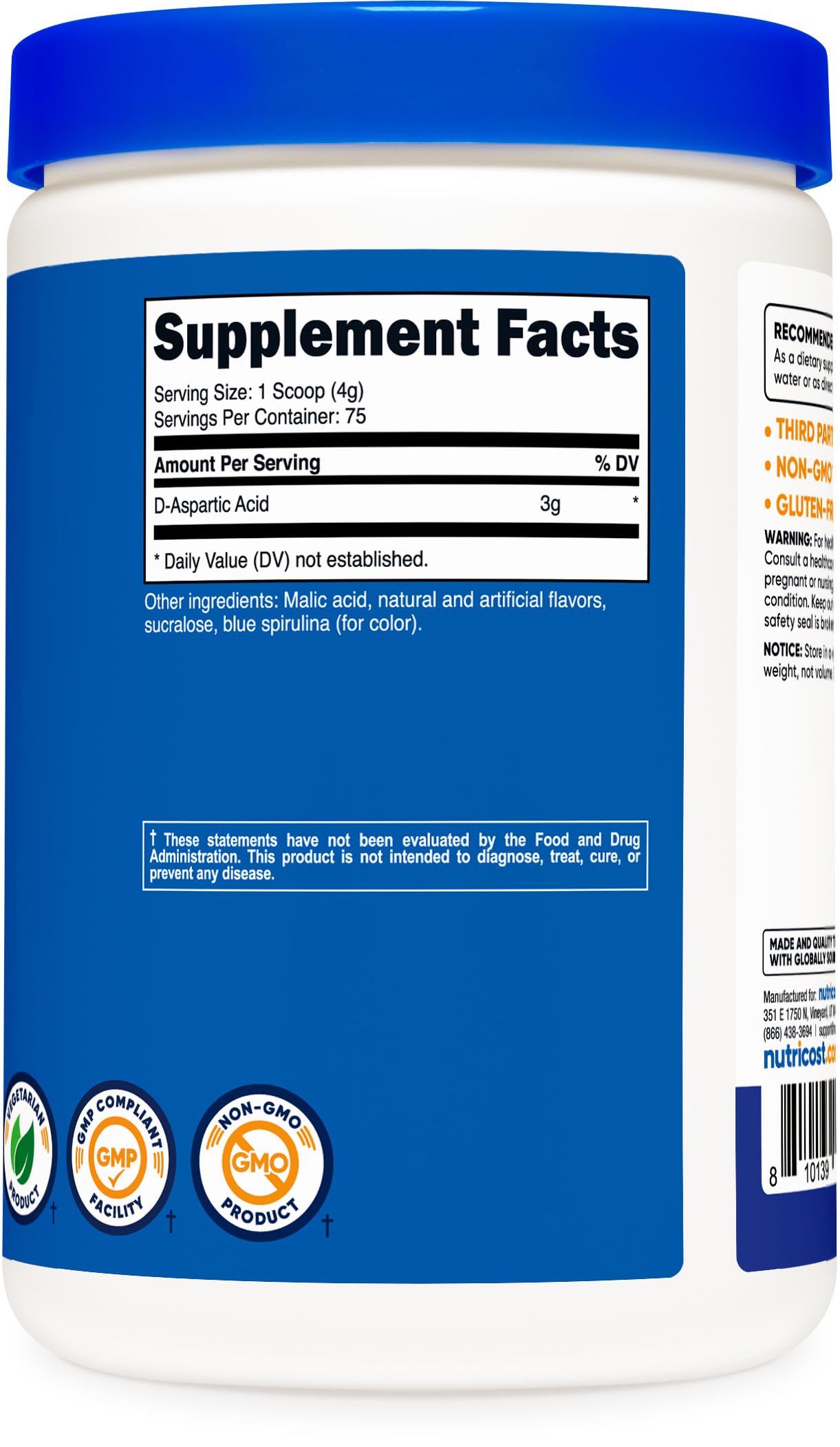Uso diario recomendado de Nutricost DAA en rutinas de entrenamiento