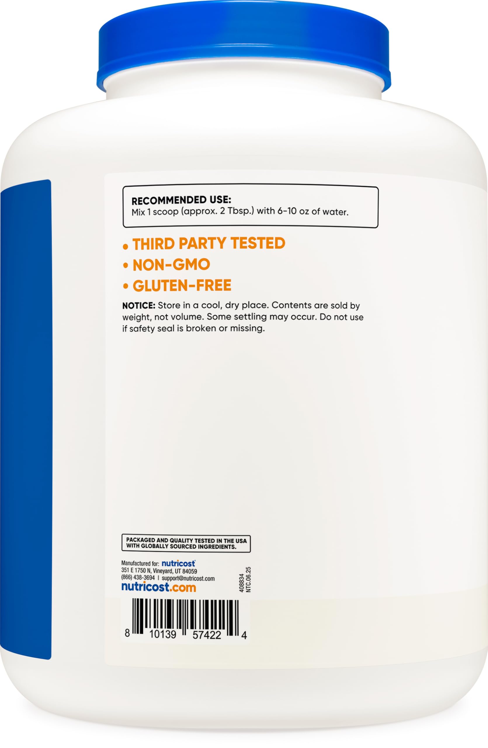 Nutricost Dextrosa certificaciones NSF, GMP y FDA en fábrica.