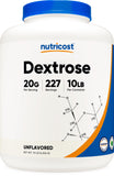 Nutricost Dextrosa en polvo, bote de 10 libras, uso versátil en cocina.