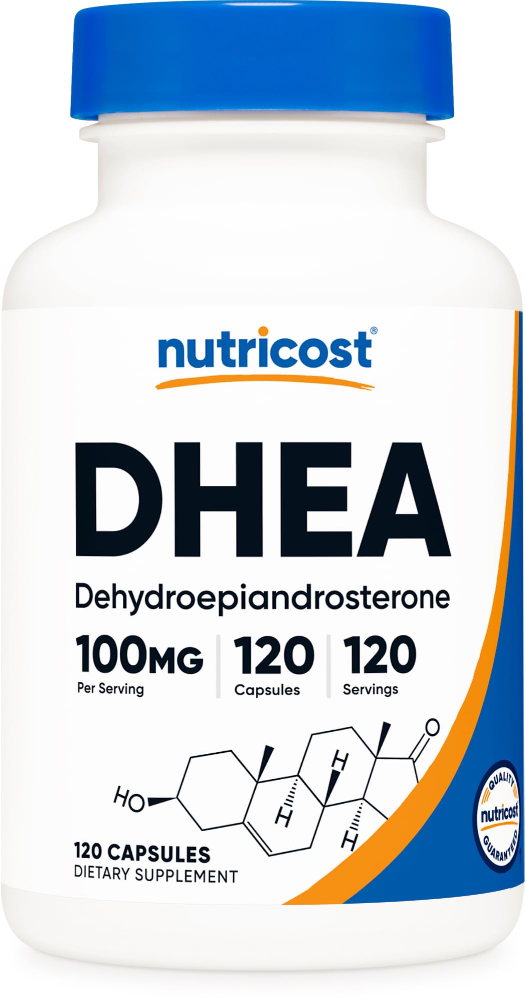 Nutricost DHEA 100 mg en cápsulas de liberación rápida para uso diario