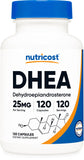 Nutricost DHEA 25 mg cápsula en botella para dosis diaria cómoda