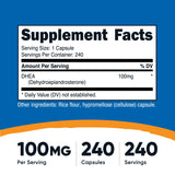 Nutricost DHEA: fórmula libre de gluten y soja para dietas sensibles.