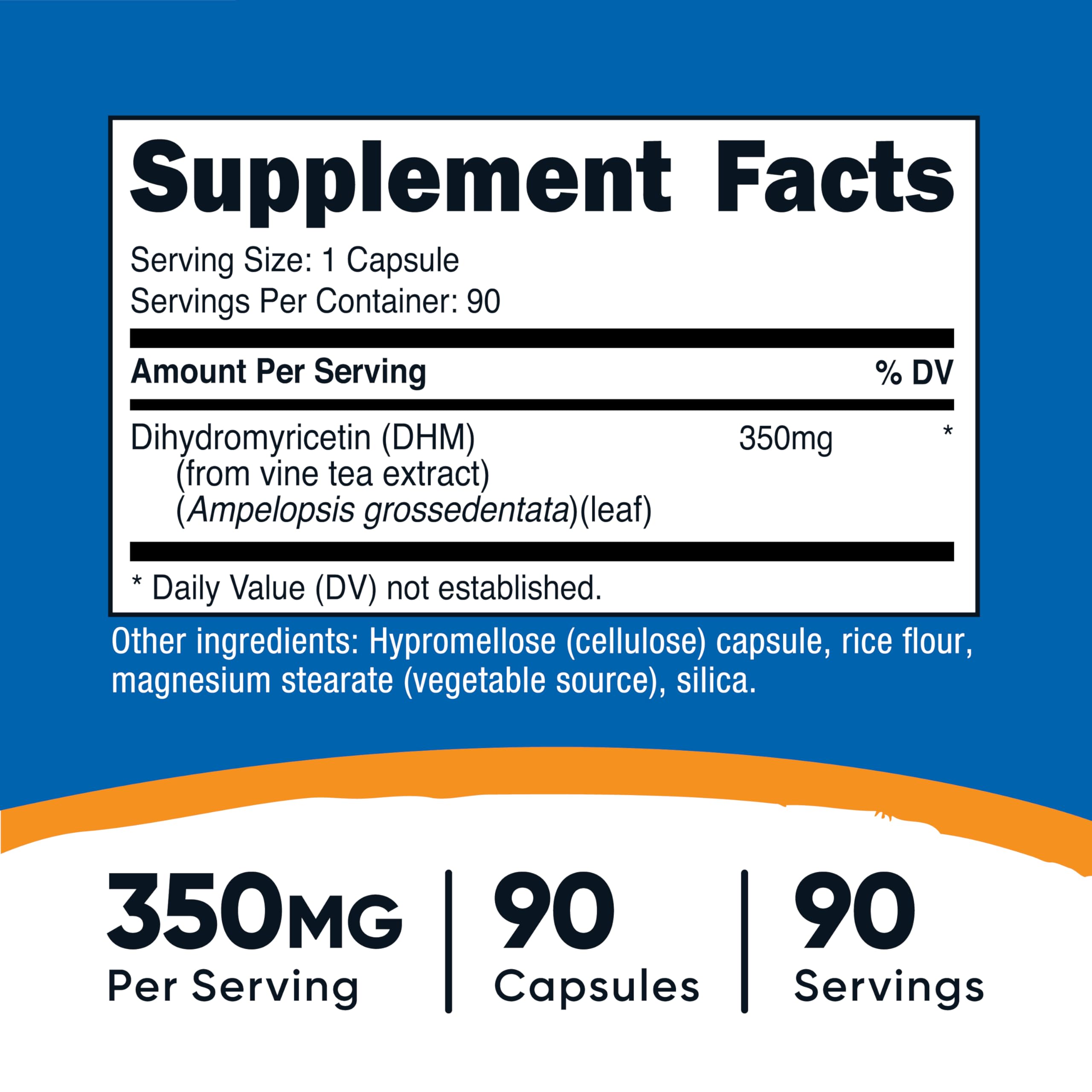 Nutricost DHM cápsulas, ingredientes naturales para uso consciente