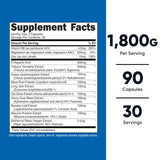 Dosis de 1800 mg por porción, cápsulas fáciles de tomar.