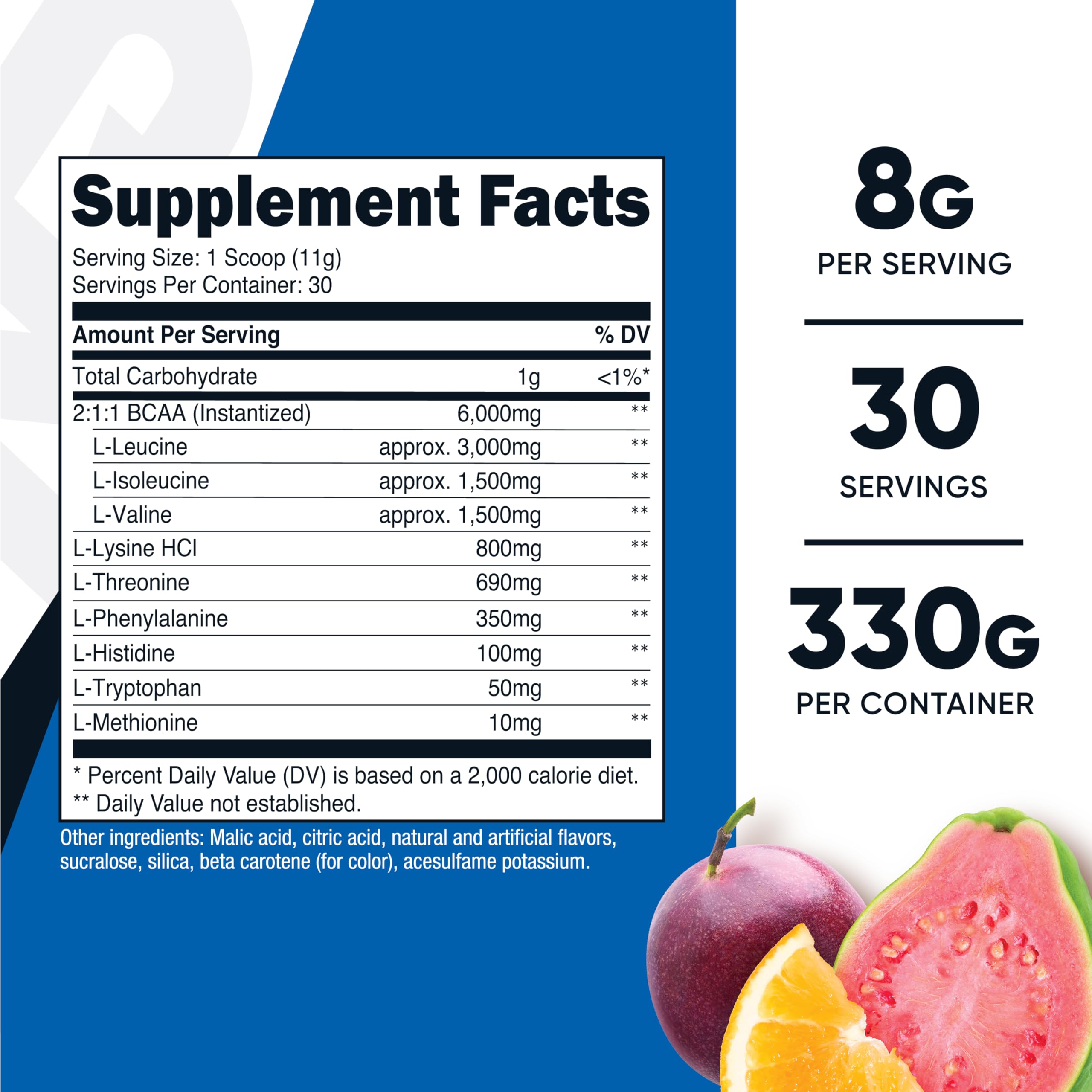 Nutricost EAA POG sabor Naranja, aporta aminoácidos esenciales para entrenamientos intensos.