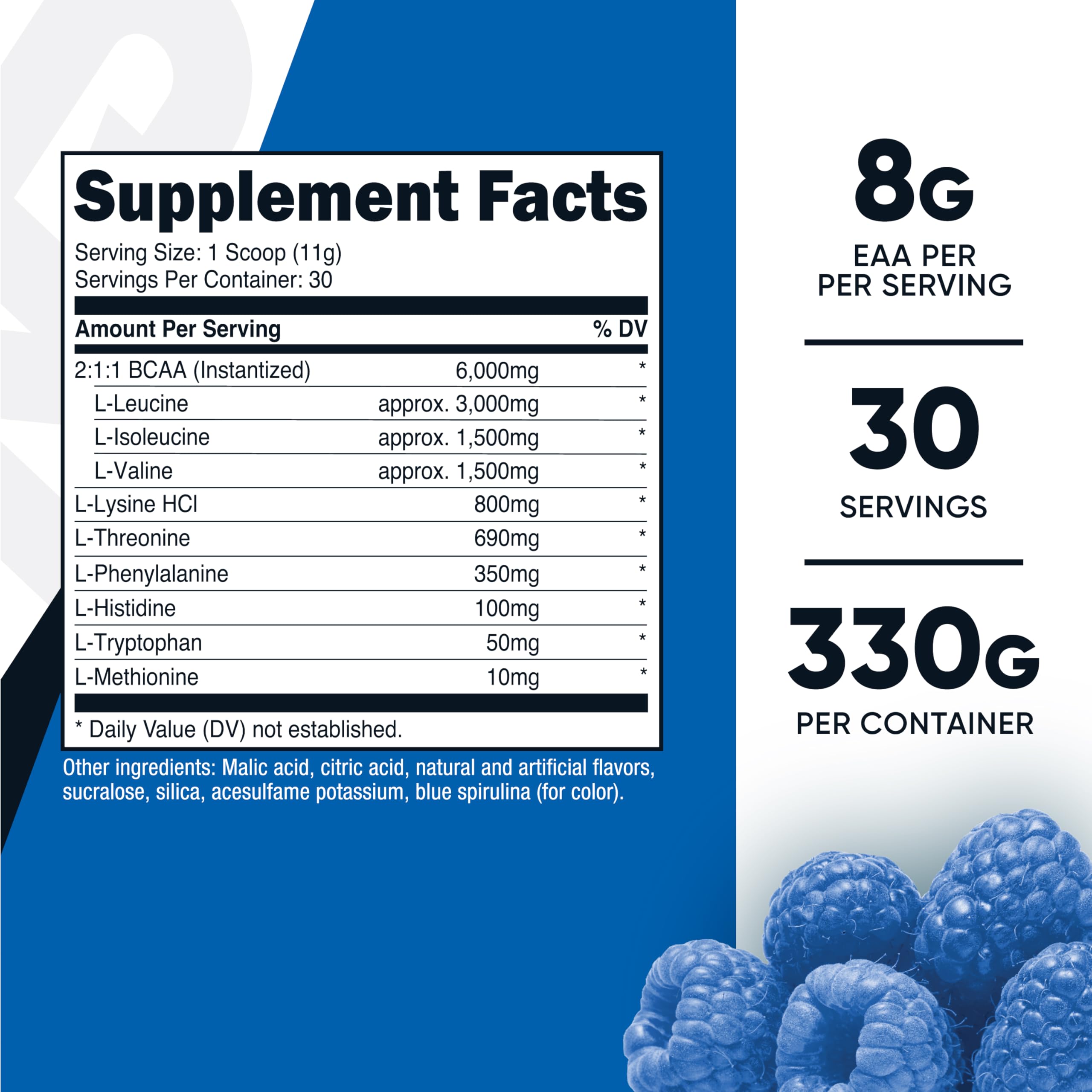 Envase de Nutricost con aminoácidos esenciales listo para consumir tras entrenar.