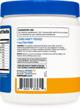 Etiqueta de Nutricost EAA Powder Durazno Mango destacando calidad y certificaciones.