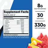Nutricost EAA Powder envase abierto, muestra textura para mezclas rápidas.