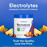 Nutricost Electrolyte Complex etiqueta-calidad, garantía de estándares y seguridad.