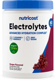 Nutricost Electrolyte Complex polvo de uva en tubo para hidratación rápida durante entrenamientos.