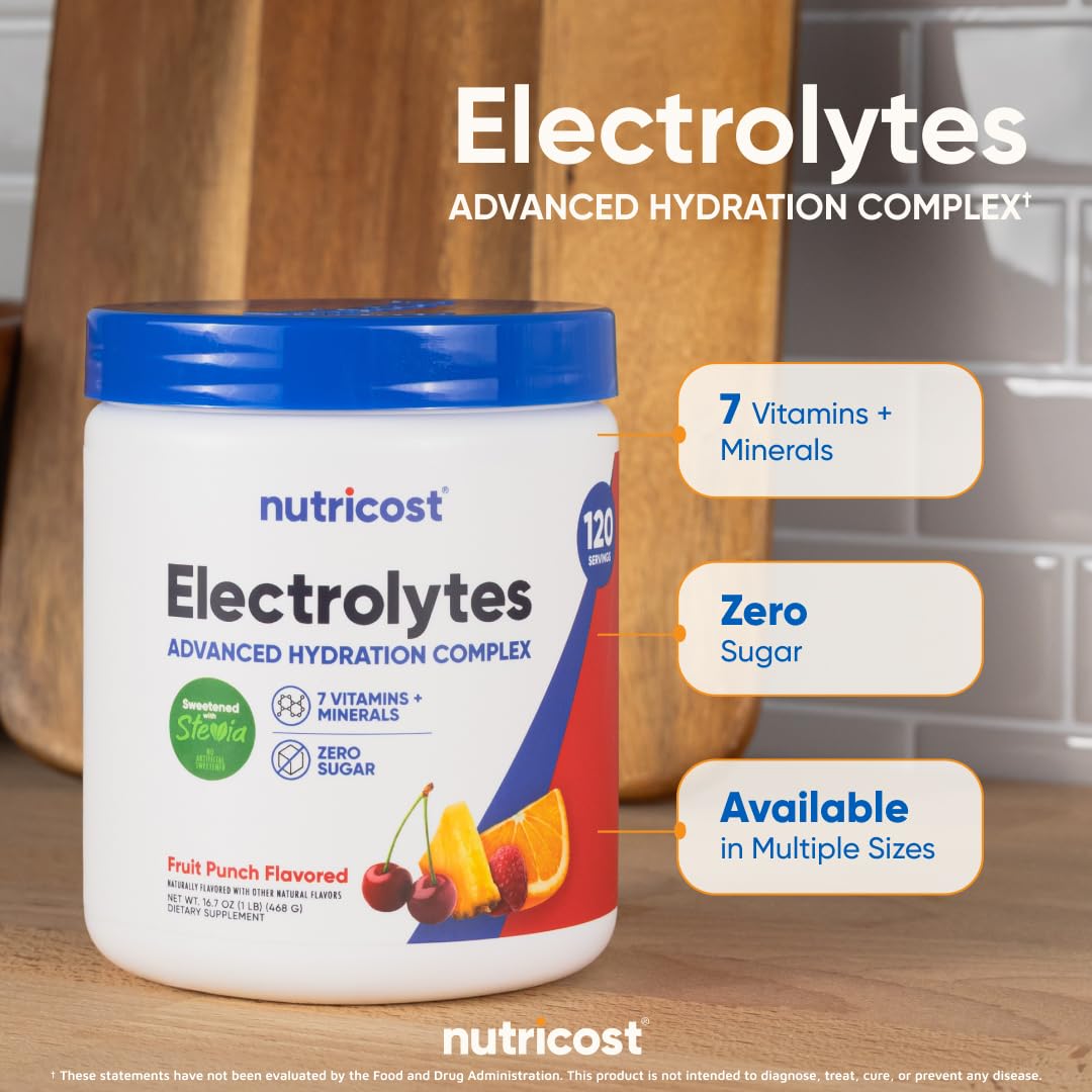 Nutricost Electrolyte Complex prueba-laboratorio, certificado y puro en cada lote.