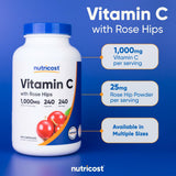 Envase de 240 cápsulas Nutricost, práctico para el mes