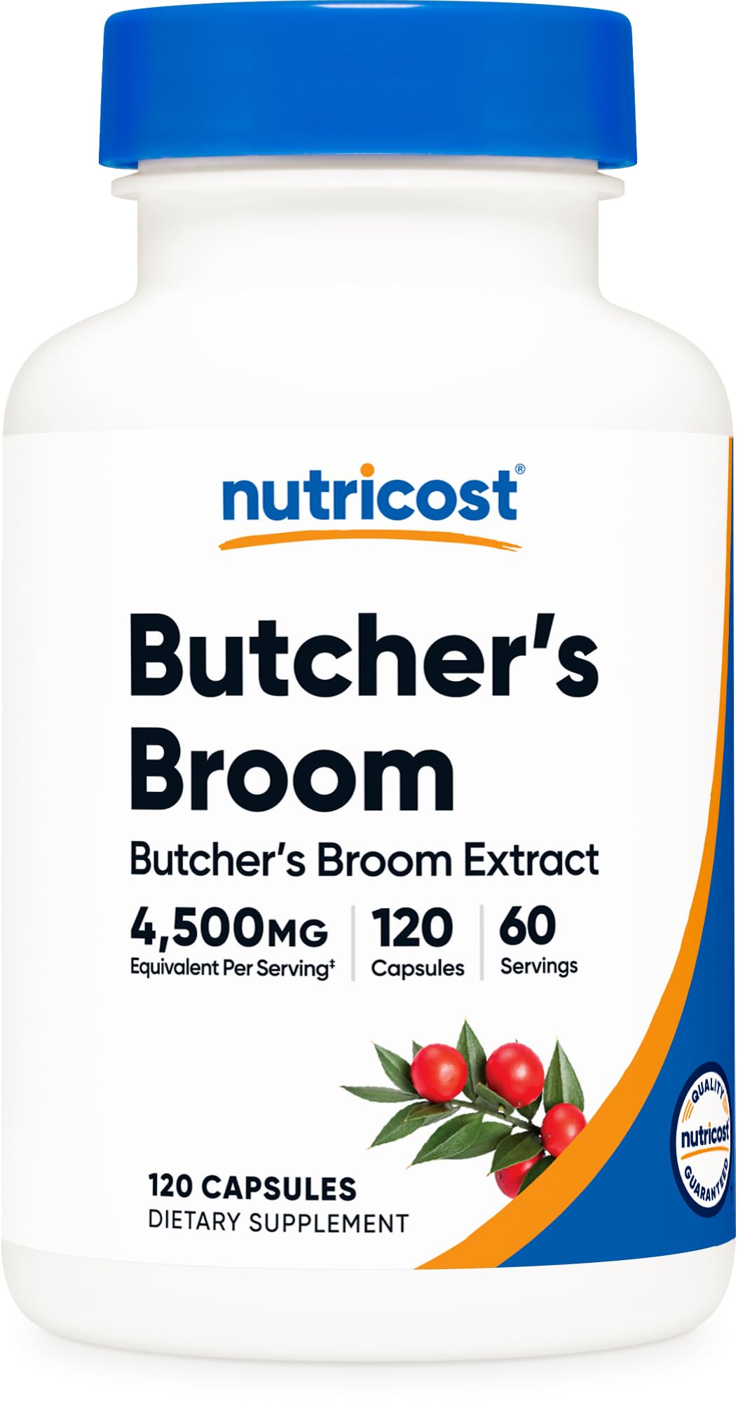 Nutricost escoba de carnicero: extracto en cápsulas de 120 para uso diario.