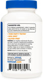 Botella de Nutricost, vista trasera: fabricacion certificada NSF, GMP y FDA