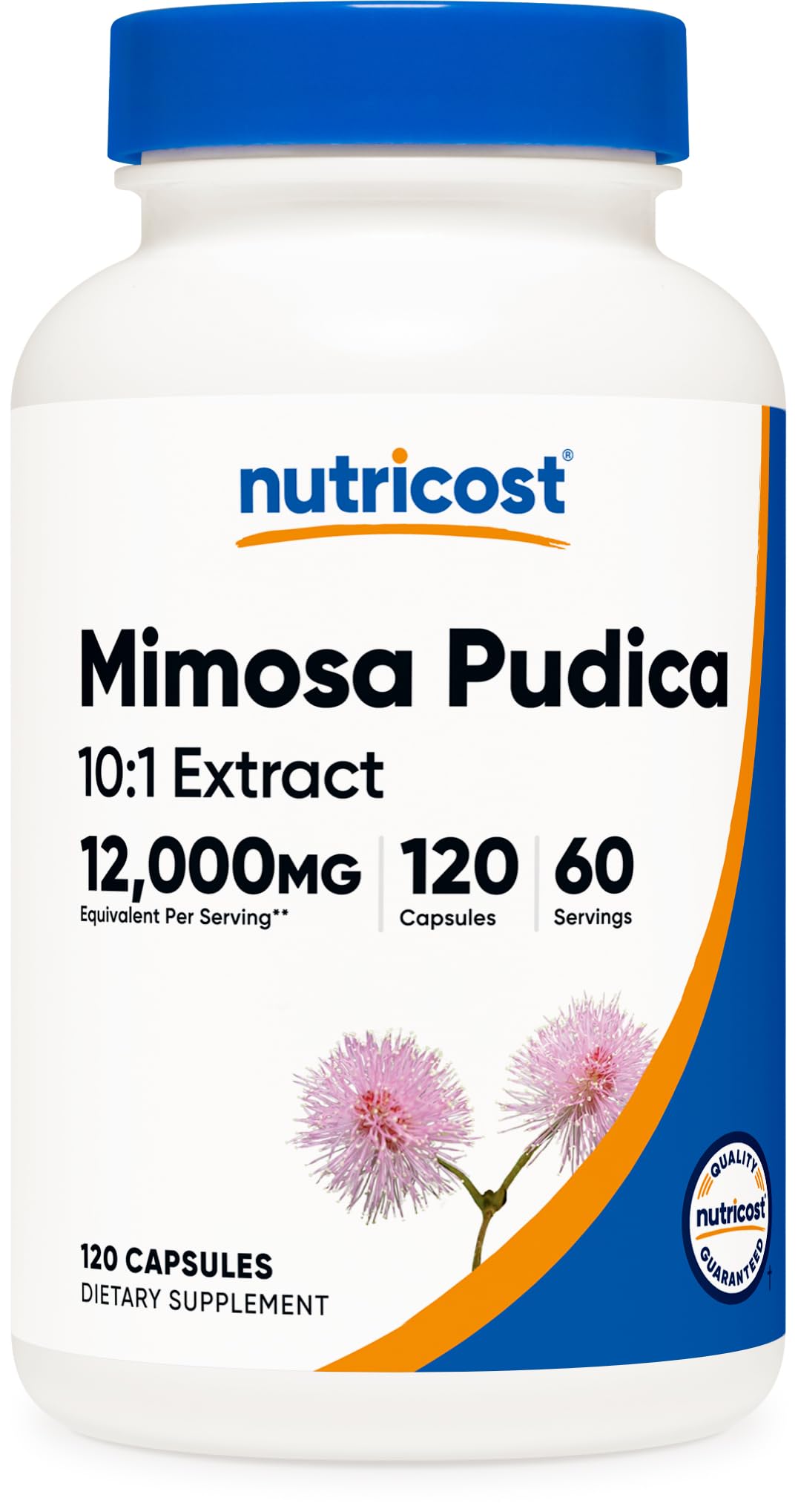 Nutricost Extracto de Semilla Mimosa Pudica en frasco para bienestar a base de plantas.