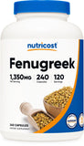 Nutricost fenogreco, bote de cápsulas para uso diario.