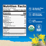 Nutricost fibra de acacia orgánica polvo con medidor incluido para dosificar fácilmente.