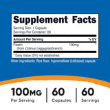Nutricost Fisetin cápsulas: dosis diaria de 100 mg para consistencia.