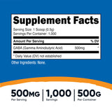 Nutricost GABA puro 500g, embalaje elegante para almacenar