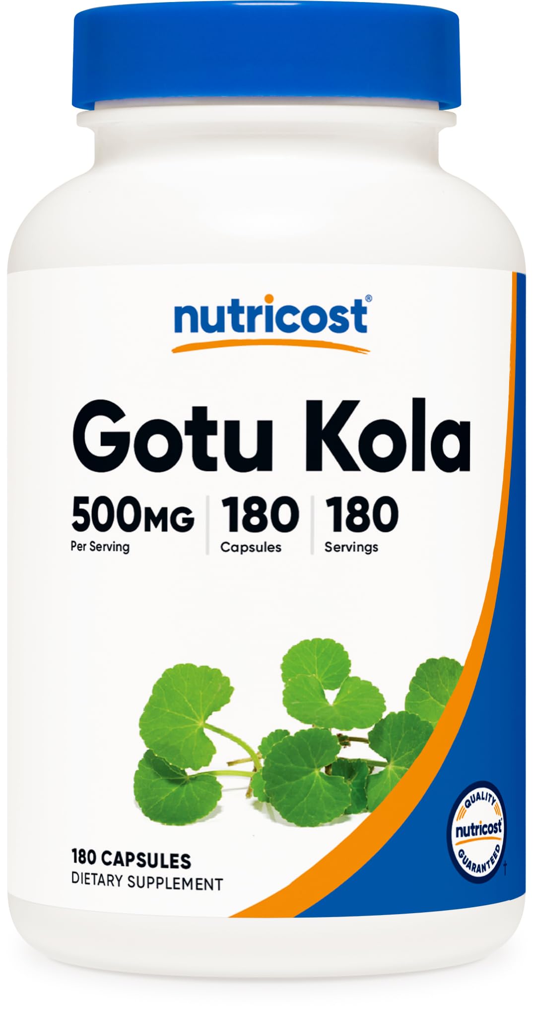 Nutricost Gotu Kola cápsulas 500 mg, uso diario suave