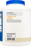 Nutricost grass-fed whey protein isolate vanilla scoop in a sealed container