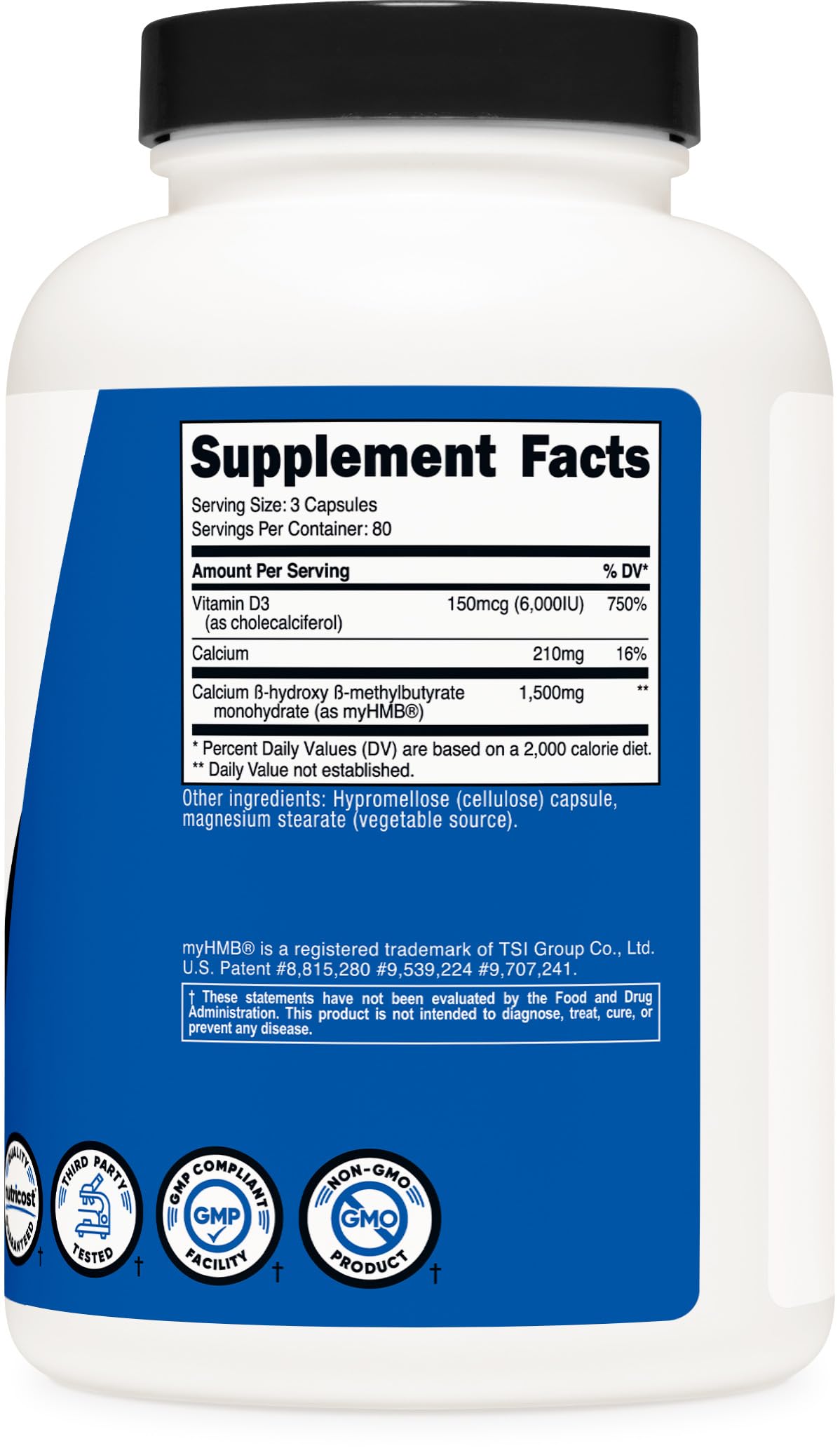 Nutricost HMB D3 – uso diario: complemento práctico para rutina sostenida.