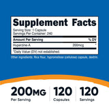 Nutricost Huperzine A, cápsula de 200 mcg para dosis estable.