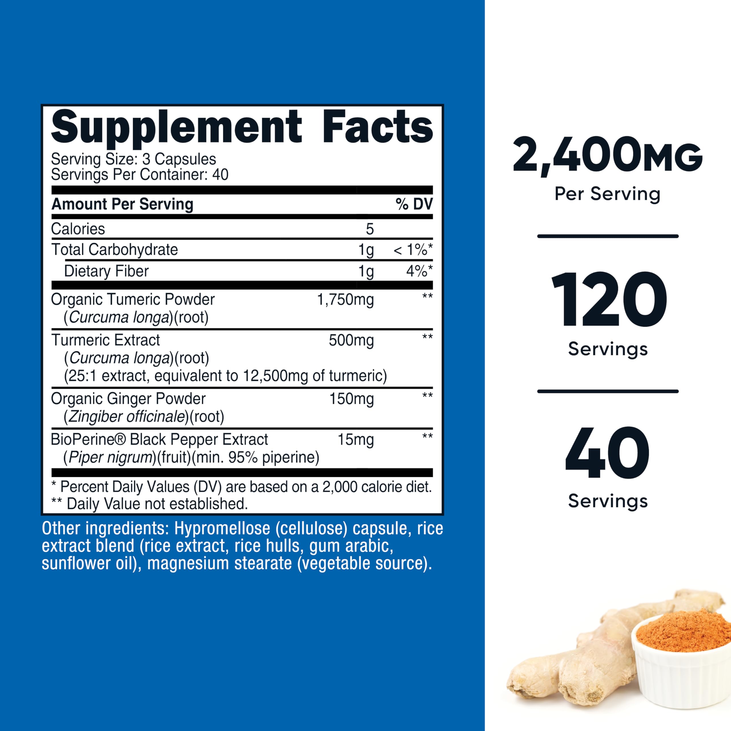 Nutricost cápsulas con curcuma orgánico y extracto de curcuminoides