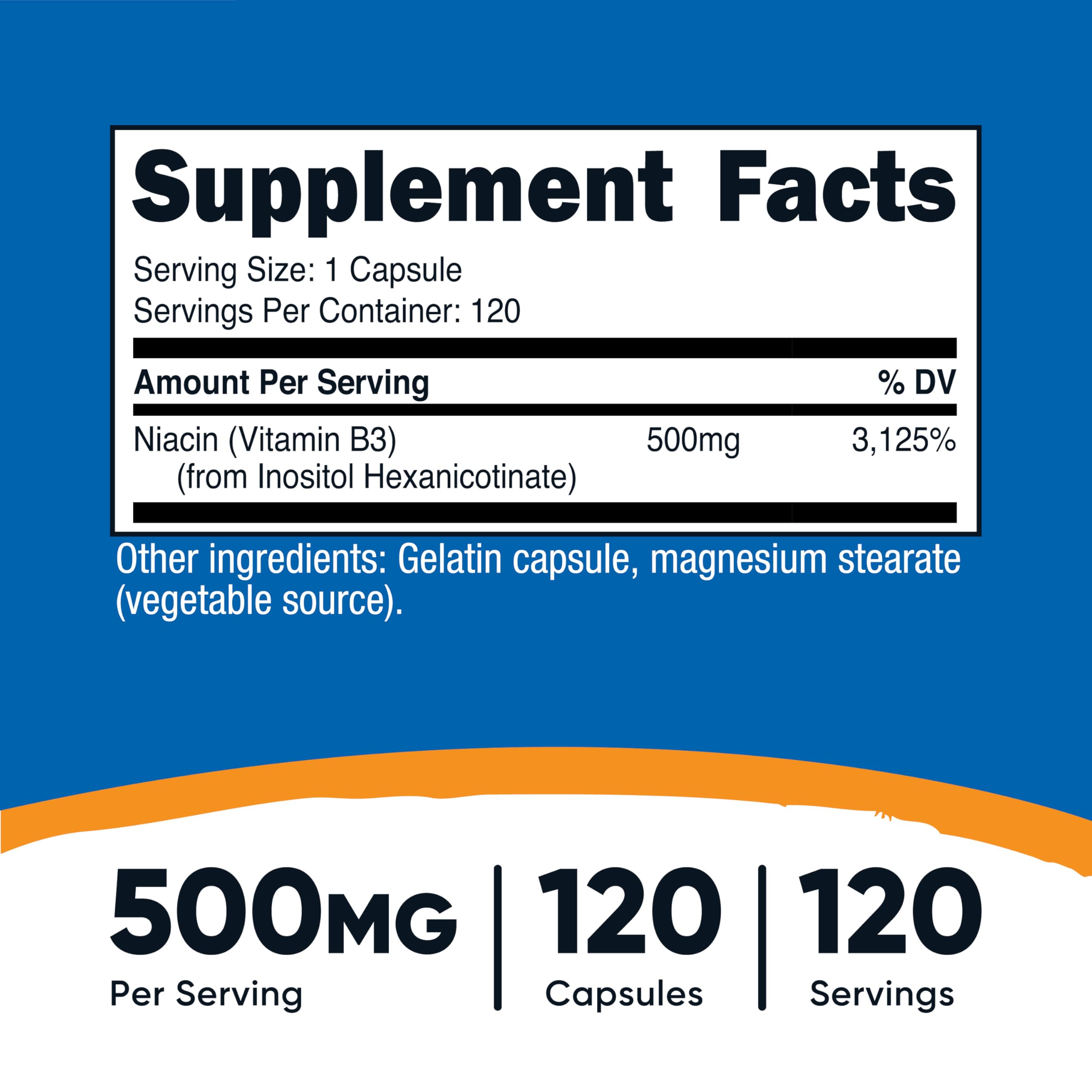 Nutricost Inositol Hexanicotinate en botella, ingesta conveniente para tu rutina diaria